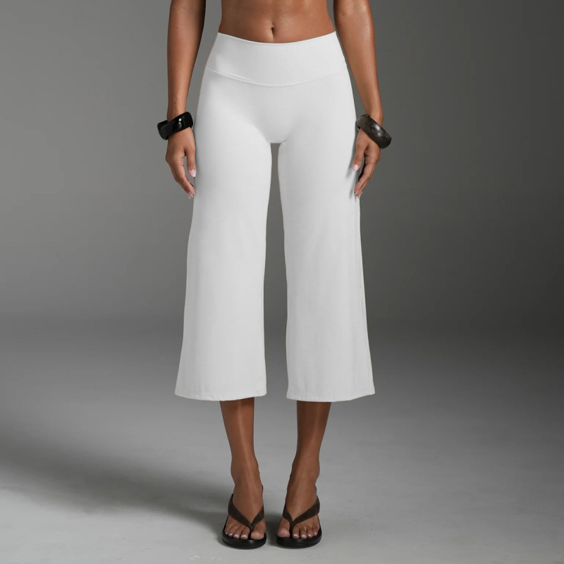 Cross-Border Women's High-Waisted Yoga Pants, Running Sports Straight-Leg Pants, Butt-Lifting Wide-Leg Pants, Stretchy Pilates Fitness Pants