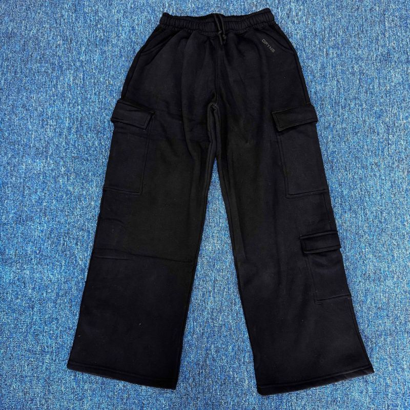 Dfyne New Autumn and Winter Straight-Leg Pants Trendy Sports Pants Cargo Pocket Wide-Leg Pants Street Loose Floor-Length Pants