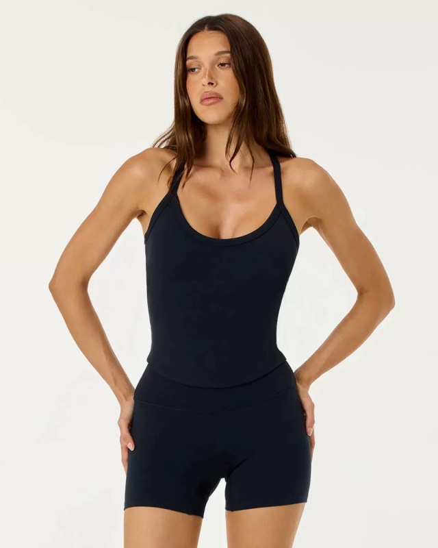 Cross-Border Beauty Back Yoga Set with Chest Pads, Sports Fitness Racerback Tank Top, High-Elastic Butt-Lifting High-Waisted Naked-Feel Leggings