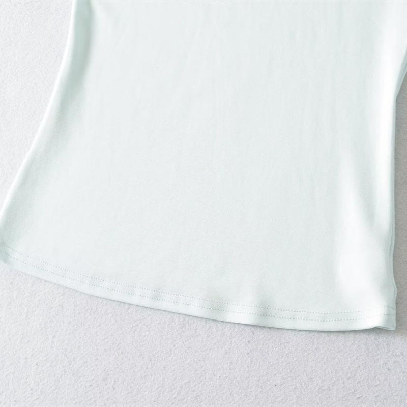 Versatile Round Neck Short-Sleeve T-Shirt for Women, Summer Solid Color Simple Slim-Fit Basic Top