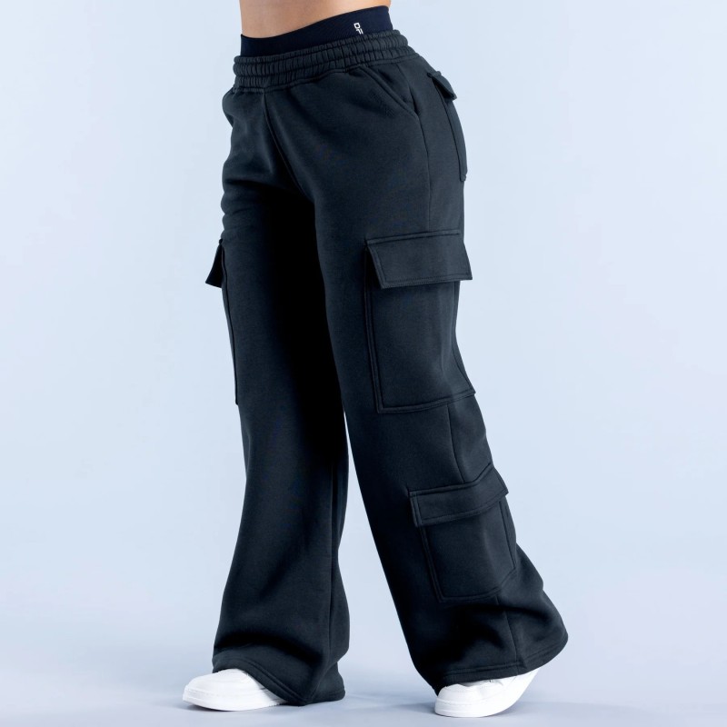Dfyne New Autumn and Winter Straight-Leg Pants Trendy Sports Pants Cargo Pocket Wide-Leg Pants Street Loose Floor-Length Pants