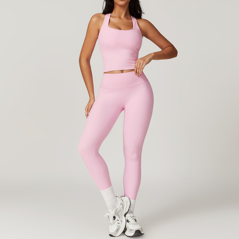 Zechuang I-character Beautiful Back Tight Yoga Suit suit Women's Quick-drying High Waist Hip-lifting Running Fitness suit 8819