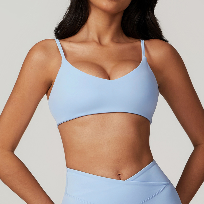 Environmentally Friendly Recycling Quick-Drying Tight-Back Yoga Bra Outer Wear Running Sports Underwear Fitness Vest Top 8799