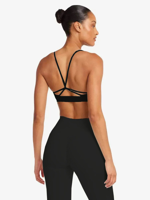 European and American Cross-Border Yoga Set for Women with Breast Pads, Beautiful Back, Wrapped Bra, High-Waisted Quick-Drying Butt-Lifting Sports Fitness Pants