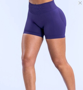 High-Elastic Matte Nylon Three-Section Waist Pleated Butt-Lifting Seamless Low-Waist Shorts Fitness Yoga Pants
