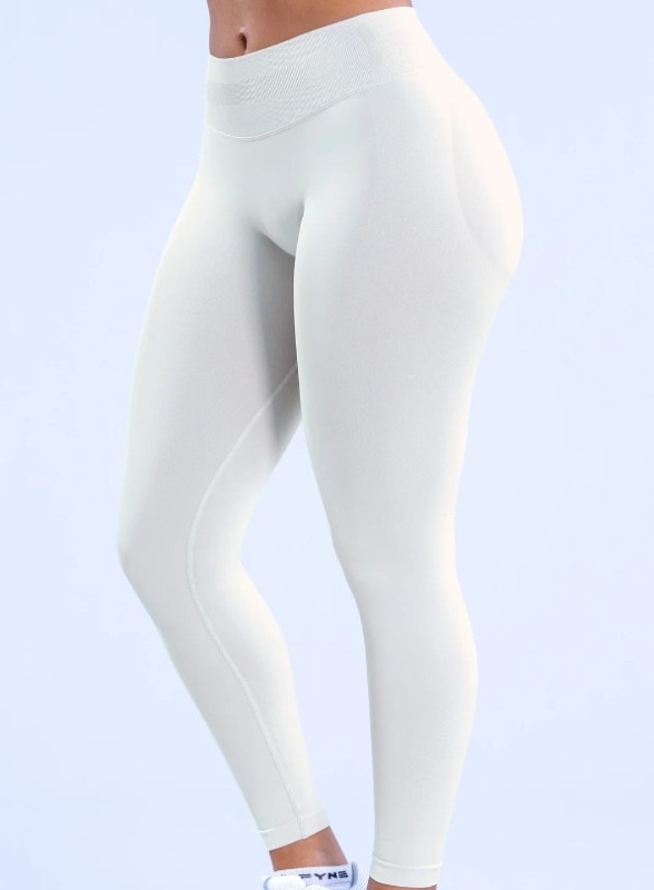 Full Matte Nylon Three-Section Waistband Ruched Butt-Lifting Seamless Low-Waist Cropped Yoga Pants