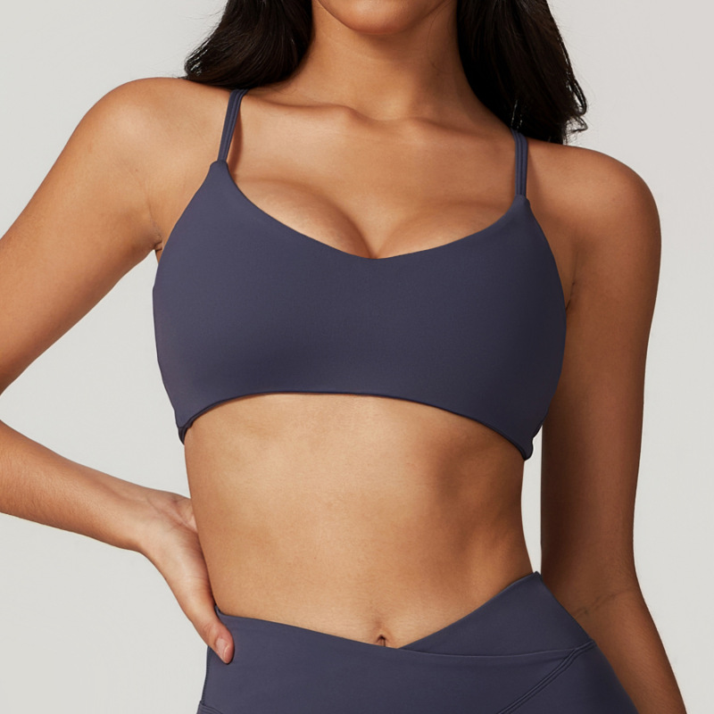Environmentally Friendly Recycling Quick-Drying Tight-Back Yoga Bra Outer Wear Running Sports Underwear Fitness Vest Top 8799