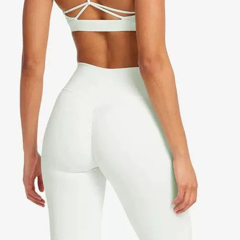 European and American Cross-Border Yoga Set for Women with Breast Pads, Beautiful Back, Wrapped Bra, High-Waisted Quick-Drying Butt-Lifting Sports Fitness Pants