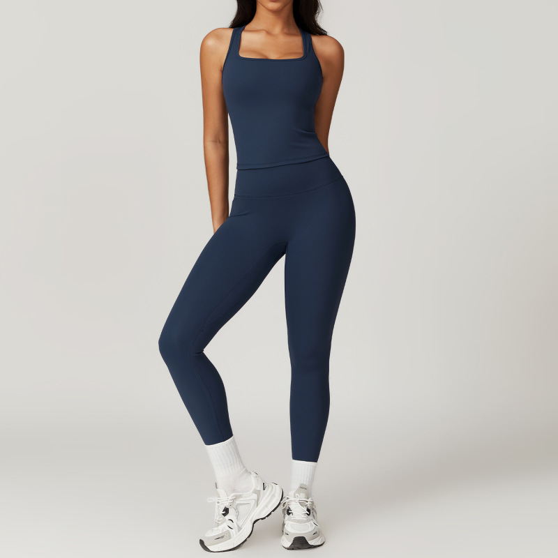 Zechuang I-character Beautiful Back Tight Yoga Suit suit Women's Quick-drying High Waist Hip-lifting Running Fitness suit 8819