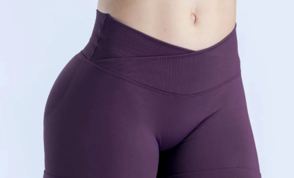 PY-V3568-CK high-elasticity hip-lifting and tight-fitting V-waist long pants