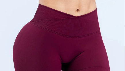 PY-V3568-CK high-elasticity hip-lifting and tight-fitting V-waist long pants