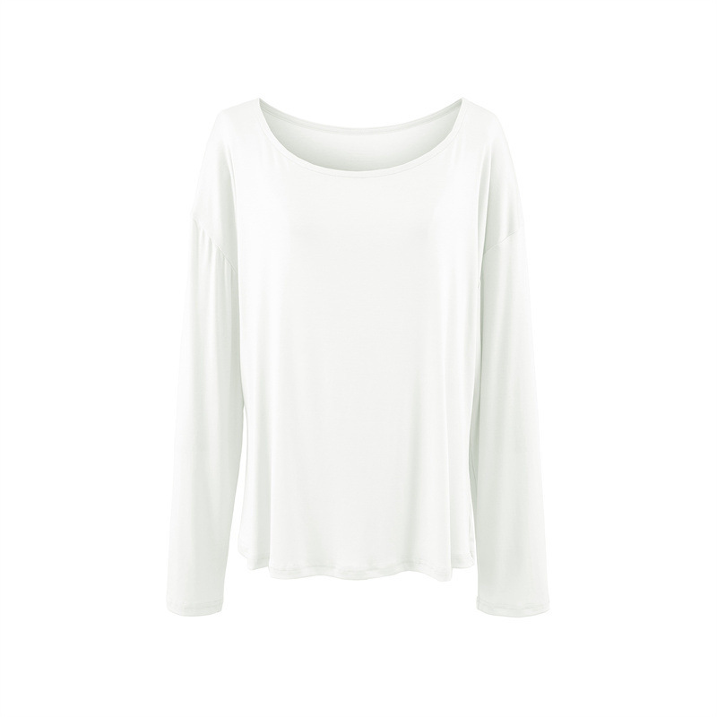 Casual and Lazy One-Shoulder Loose Long-Sleeved Sports Blouse for Women in Spring and Summer, Thin and Slimming, Worn over a T-Shirt Top