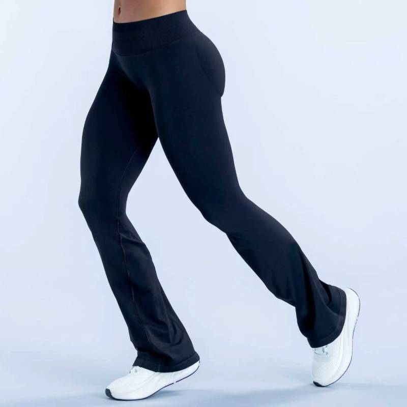 Regular Full Matte Seamless Three-Section Waist Yoga Pants, Low-Waist, Butt-Lifting, No Awkward Lines, Tight-Fitting, for Running and Fitness