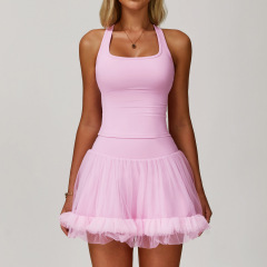 8819 vest + 2033 skirt—sakura pink