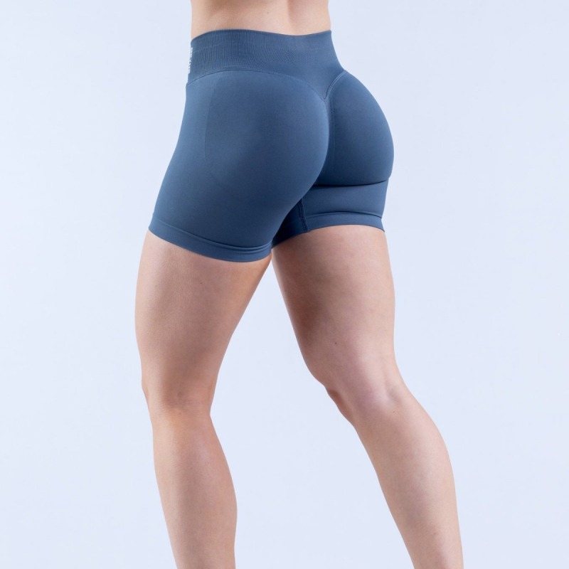 High-Elastic Matte Nylon Three-Section Waist Pleated Butt-Lifting Seamless Low-Waist Shorts Fitness Yoga Pants