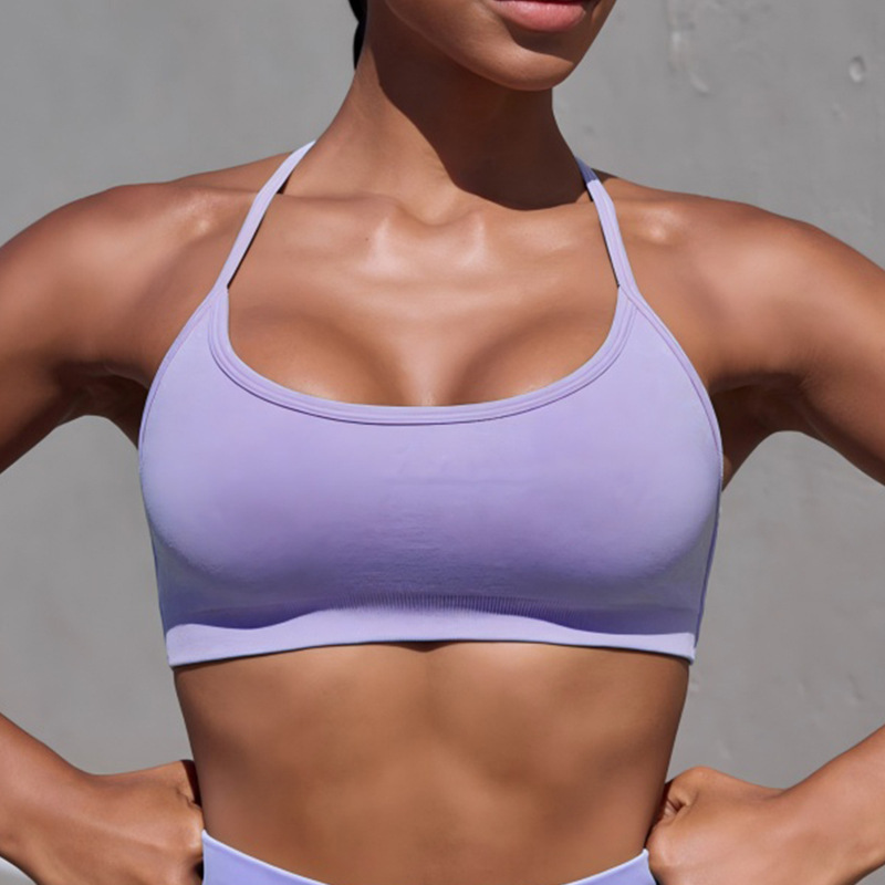 Cross-border BO & TEE Seamless Sports Bra Quick Drying Tight Outdoor Running Fitness Beautiful Back Yoga Sports Underwear
