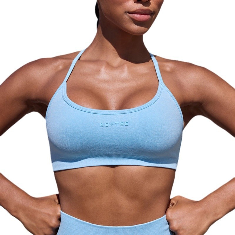 Cross-border BO & TEE Seamless Sports Bra Quick Drying Tight Outdoor Running Fitness Beautiful Back Yoga Sports Underwear
