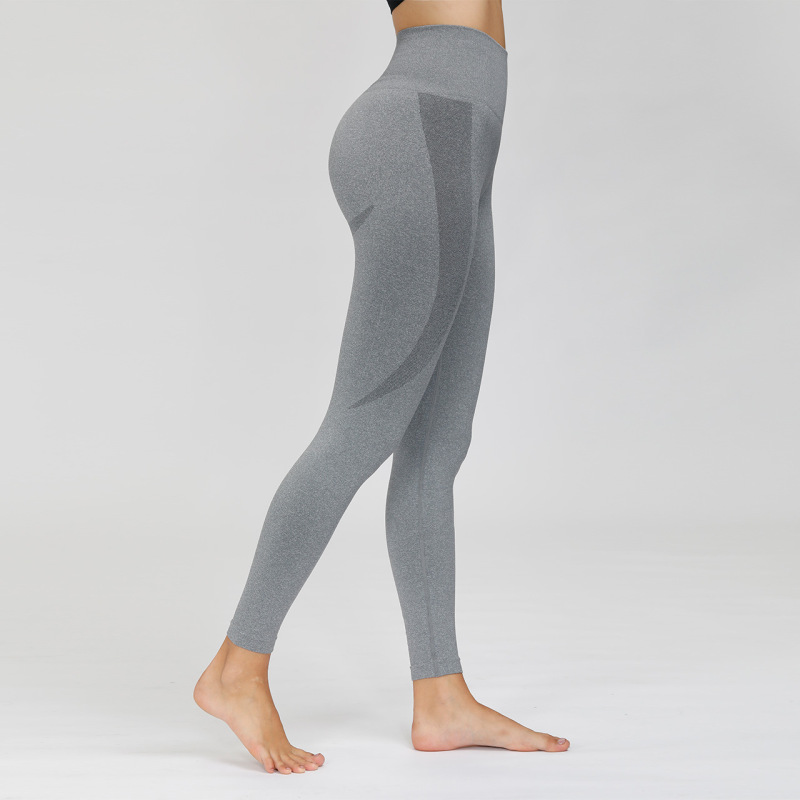 2020 Aliexpress Amazon Explosion Models Snowflake Smiley Pants Jacquard Seamless Yoga Pants Fitness Nine-point Pants Yoga