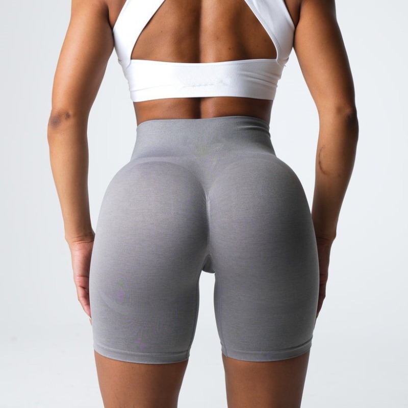 Amazon Cationic Butt Muscle Line Jacquard Hanging Pin Hip Lifting Tight Seamless Fitness Three-point Pants Fitness Shorts Yoga