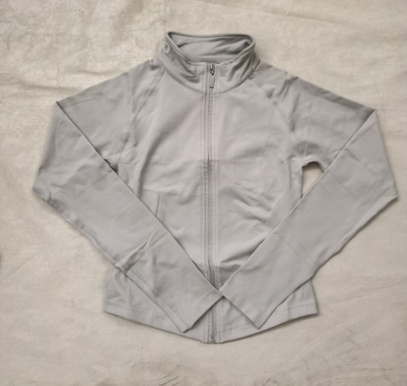 Amazon Full-extinction Super Soft Nylon Fabric Tight-fitting Zipper Long-sleeved Jacket Fitness Wear Long-sleeved Zipper Fitness Wear