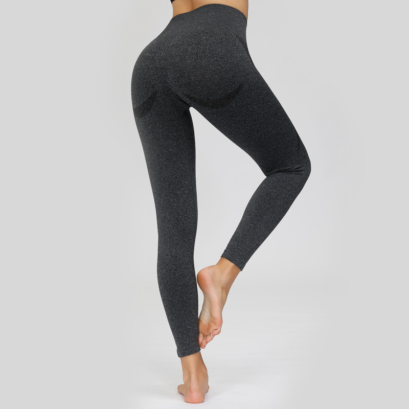 2020 Aliexpress Amazon Explosion Models Snowflake Smiley Pants Jacquard Seamless Yoga Pants Fitness Nine-point Pants Yoga