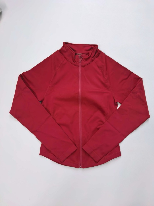 Amazon Full-extinction Super Soft Nylon Fabric Tight-fitting Zipper Long-sleeved Jacket Fitness Wear Long-sleeved Zipper Fitness Wear