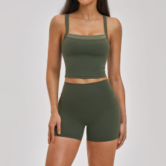 ZC-10-TZ6116-TZ   Cross-Back Yoga Casual Set