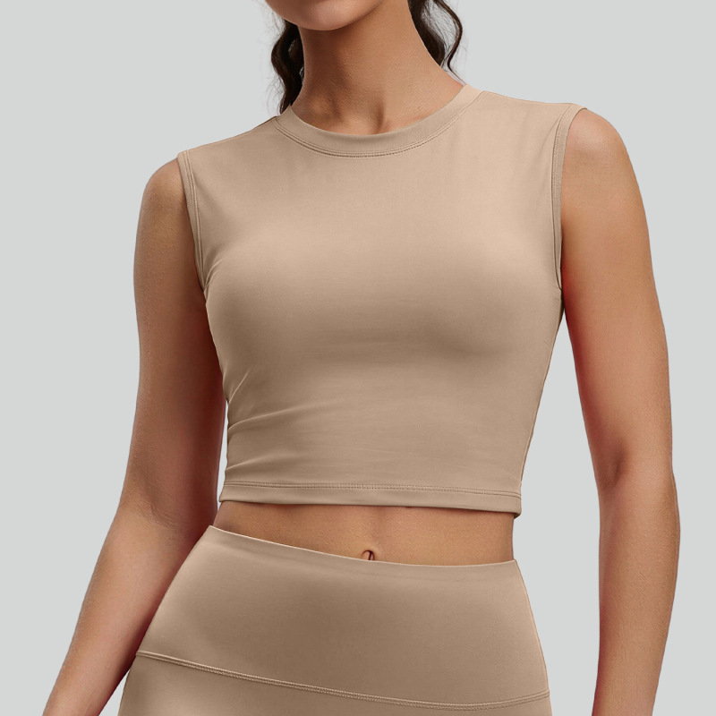 Juyitang Hollow Back Twist Yoga Vest with Removable Chest Pads Sports Bra