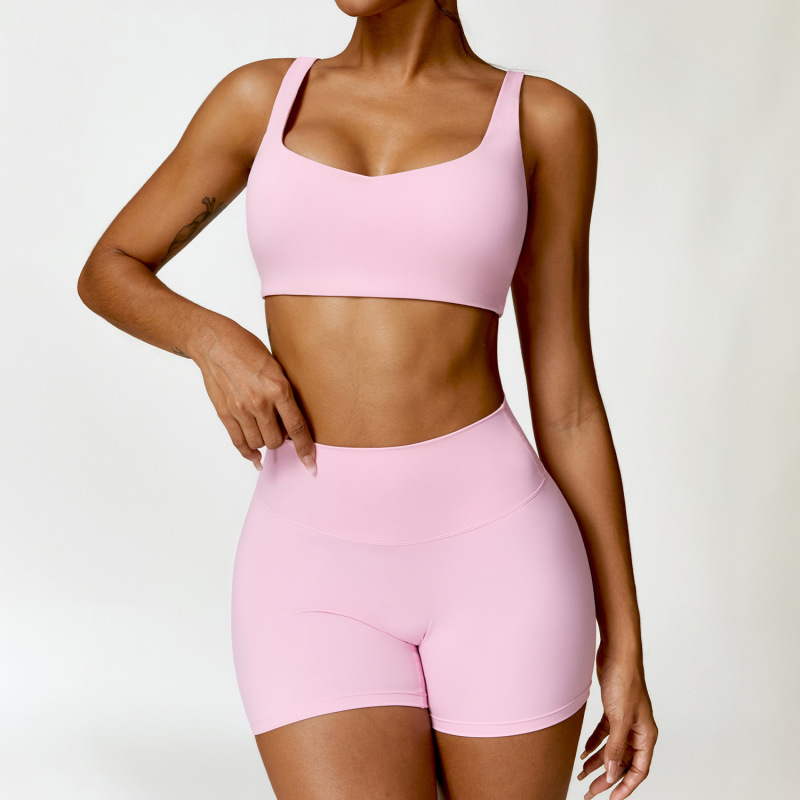 Zechuang cross-border winter nude tight yoga suit high waist quick-drying running sports workout clothes two-piece set 8518