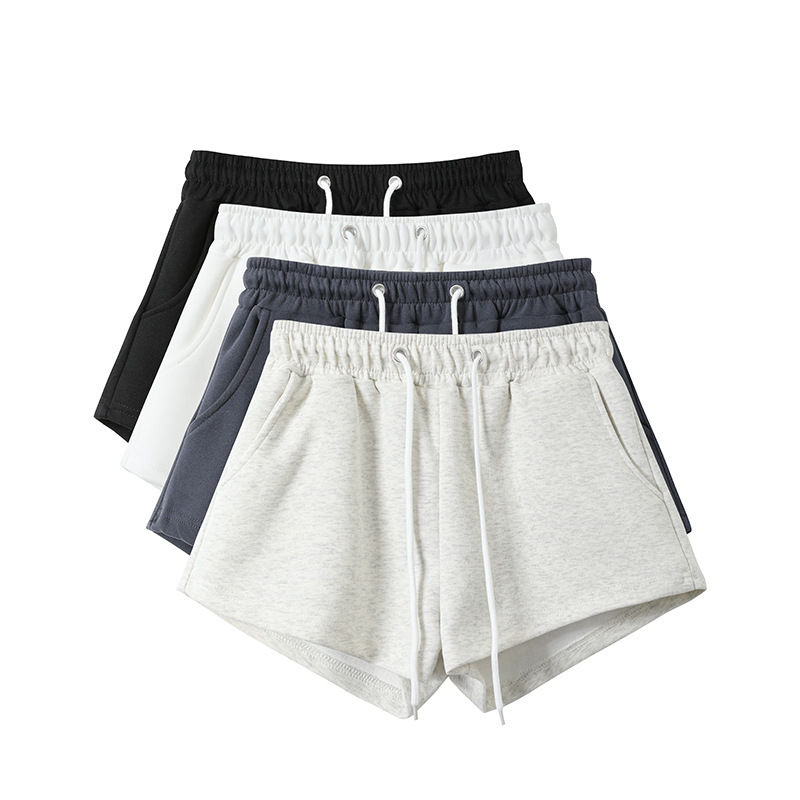 2026 Summer 4-Color Heavyweight American-Style High-Waisted Loose Casual Sports Shorts Hot Girl Basic Wide-Leg Sweatpants
