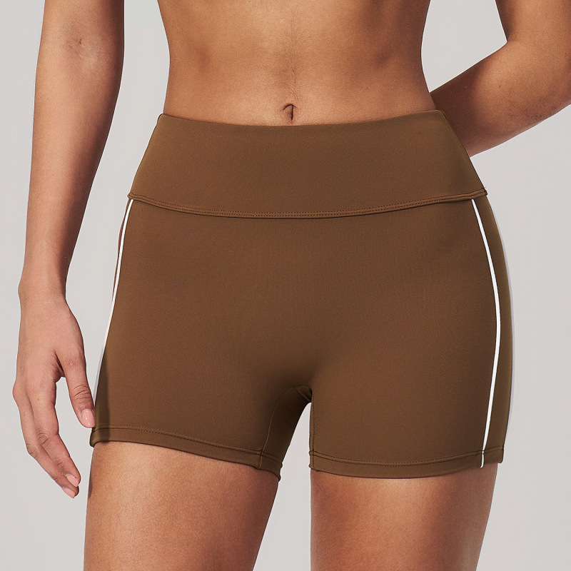 Contrast Color Yoga Shorts Summer New Slim Fit Peach Butt-Lifting Sports Shorts Running Sports Fitness Pants for Women 4539