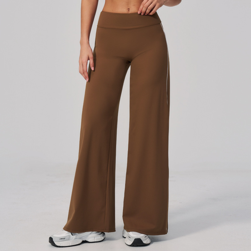 New Cross-Border Yoga Wear Fitness Pants Straight-Leg Wide-Leg Pants Casual Versatile Sports Outdoor Casual Long Pants for Women 4539