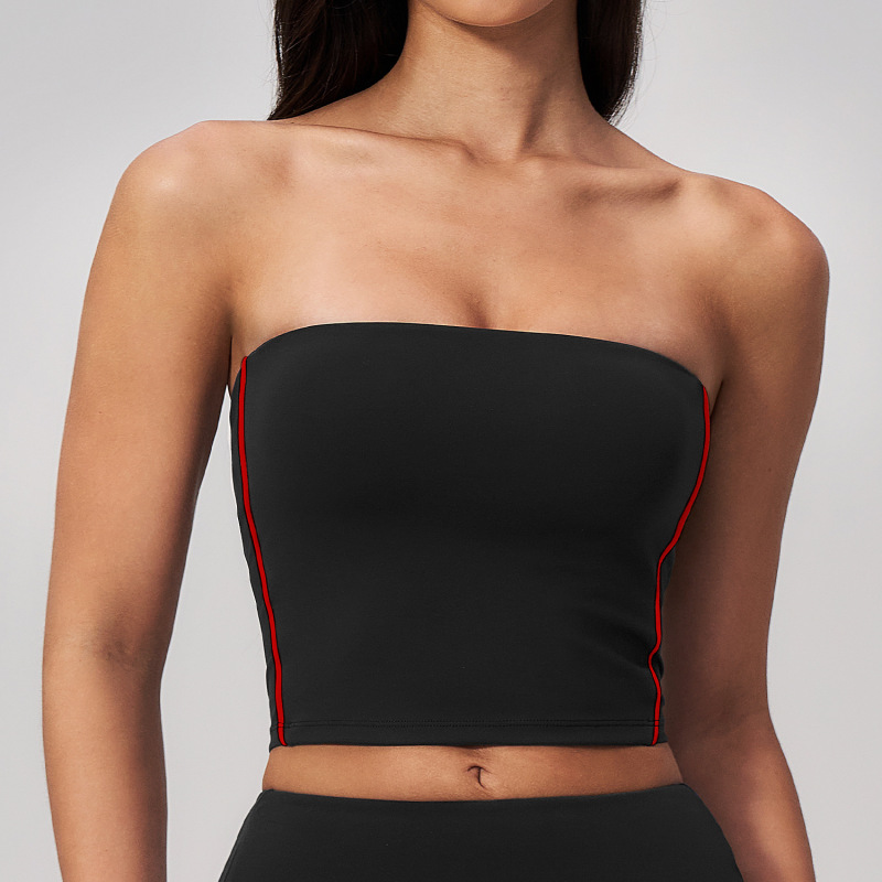 New Foreign Trade Style Strapless Sports Bra for Women, Color-Blocking 3D Fitness Yoga Wear, Beautiful Back Bra 4539