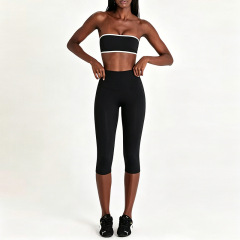 CSJ-YY422-TZ    Three-Quarter Length Leggings Set