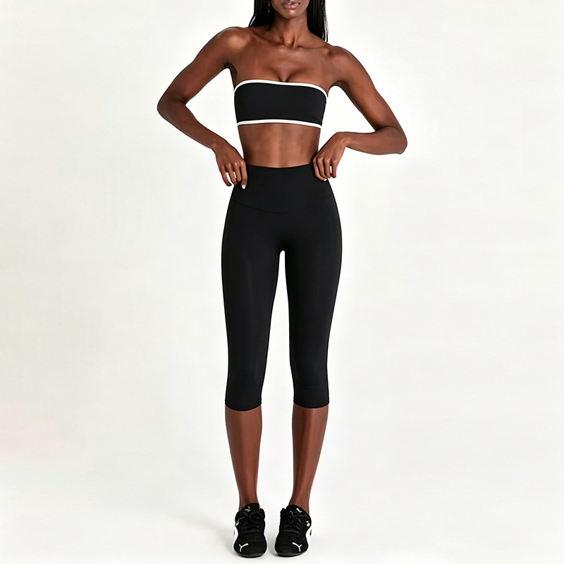 CSJ-YY422-TZ    Three-Quarter Length Leggings Set