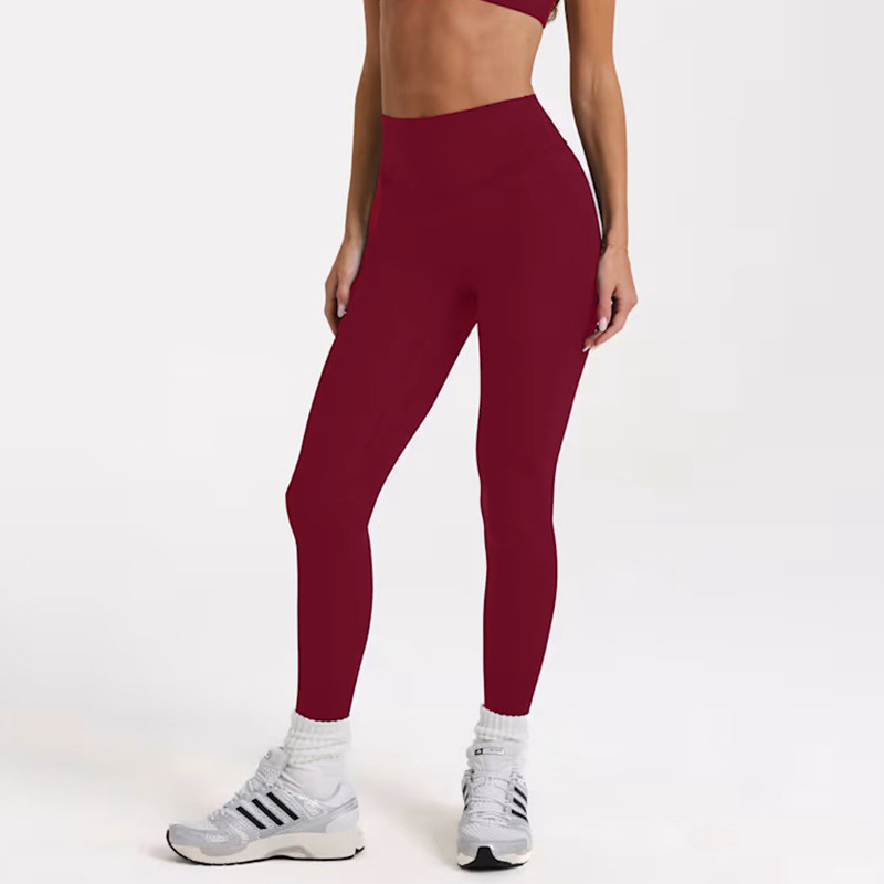 European and American Cross-Border New Style Yoga High-Waisted Seamless Leggings for Outdoor Wear, Tight-Fitting Butt-Lifting Sports Training Leggings