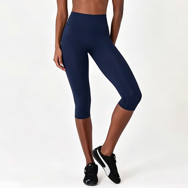 Cross-Border Women's High-Waisted Elastic Sports Shorts, Butt-Lifting Yoga Peach Butt Leggings