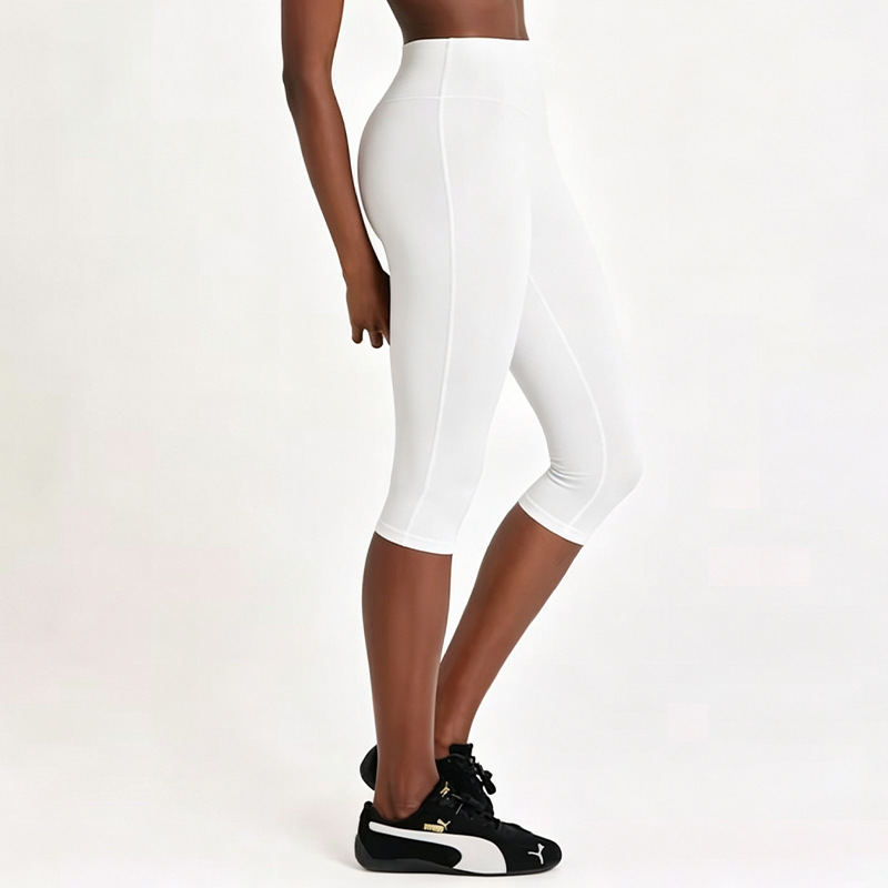 Cross-Border Women's High-Waisted Elastic Sports Shorts, Butt-Lifting Yoga Peach Butt Leggings
