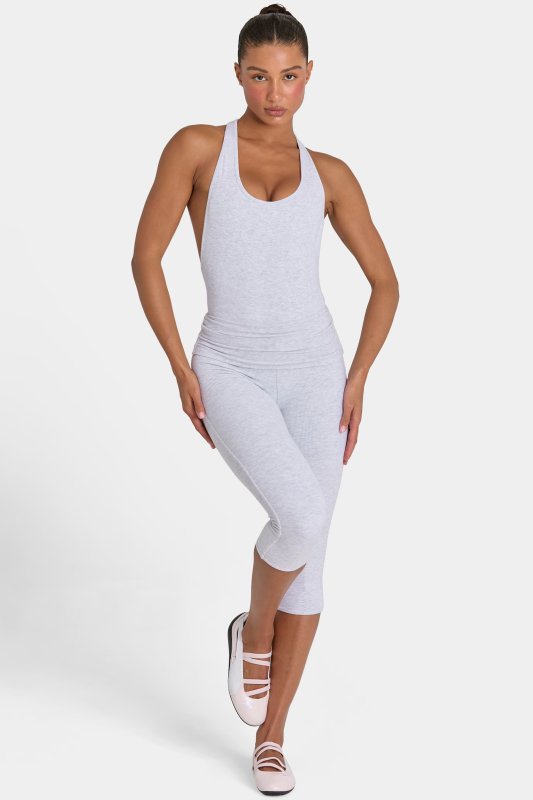 Custom-boandtee-LTY    Cloud inspired slim fit round neck jumpsuit