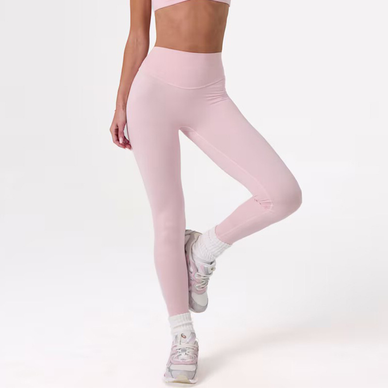 European and American Cross-Border New Style Yoga High-Waisted Seamless Leggings for Outdoor Wear, Tight-Fitting Butt-Lifting Sports Training Leggings