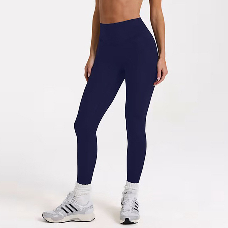 European and American Cross-Border New Style Yoga High-Waisted Seamless Leggings for Outdoor Wear, Tight-Fitting Butt-Lifting Sports Training Leggings