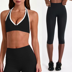 CSJ-YY423-TZ    Color blocking training yoga set