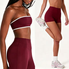 Yy422 cherry red top + shorts
