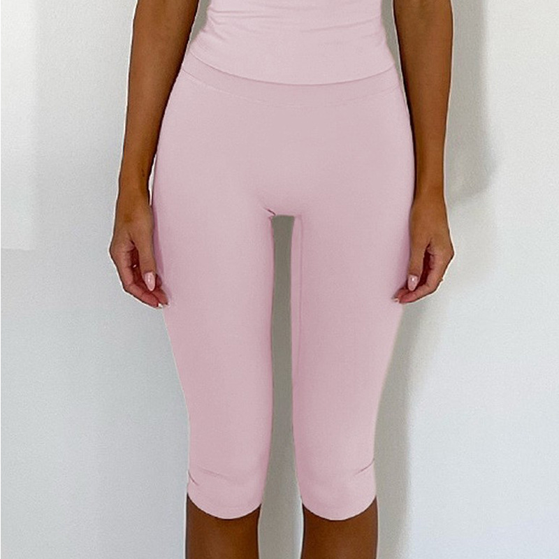 Cross-border yoga shorts, tight-fitting shaping and butt-lifting yoga pants, running and fitness sports quick-drying seven-point tight pants