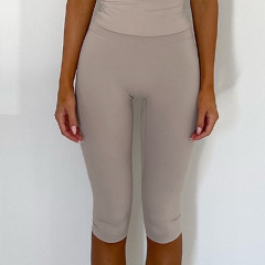 YY292 Light Gray Brown Mid-Length Pants