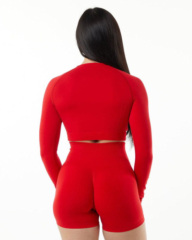 Aliexpress Amazon Feel Smooth Side Jacquard Seamless Fitness Long-sleeved Pants Suit Fitness Long-sleeved Pants
