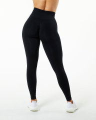Interlace black leggings