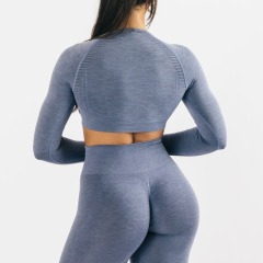 Interlace gray blue long sleeves