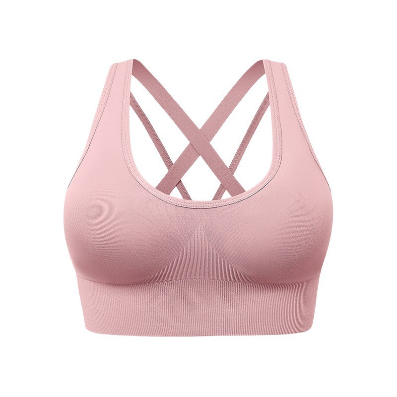 Cross-Border Women's Sports Bra for Outdoor Wear, Shockproof Running and Fitness Vest, Detachable with Chest Pads, Yoga Beauty Back Bra
