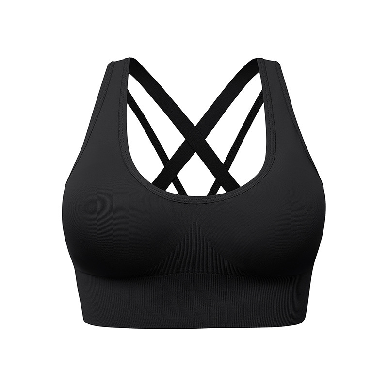 Cross-Border Women's Sports Bra for Outdoor Wear, Shockproof Running and Fitness Vest, Detachable with Chest Pads, Yoga Beauty Back Bra